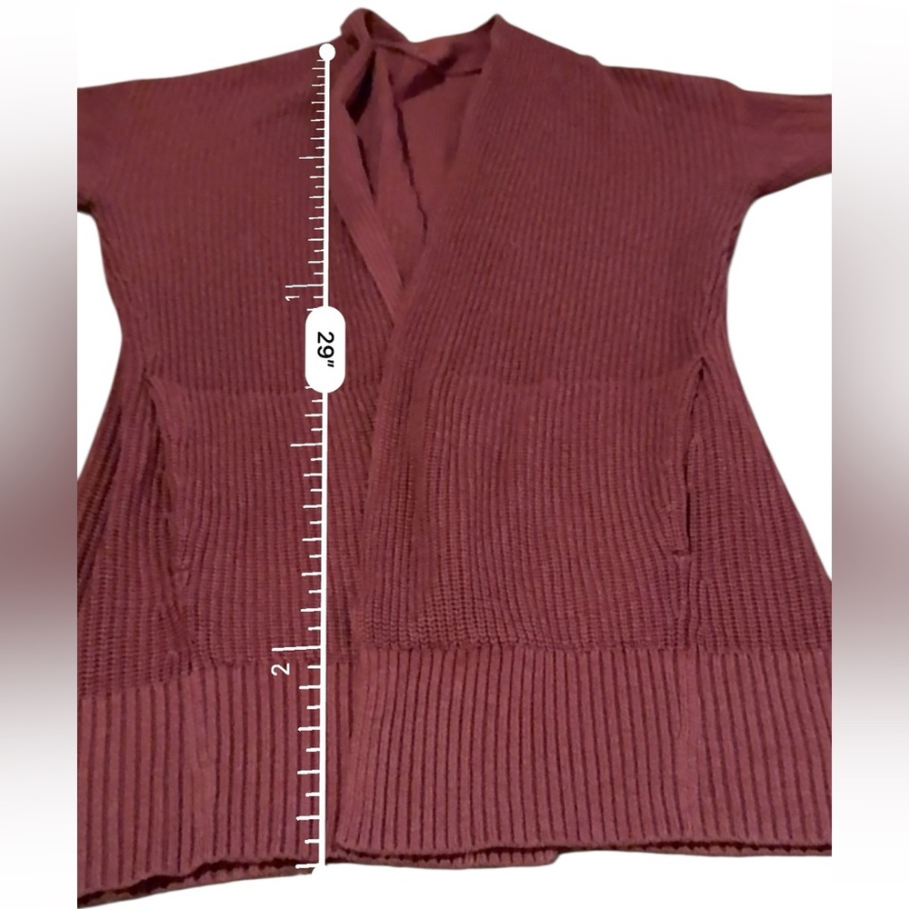 Lululemon Cashlu Sweater Wrap Cardigan in Heathered‎ Mulled Wine Sz S - Picture 14 of 14